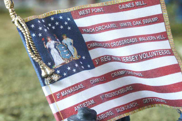 Close up of an ACW flag.