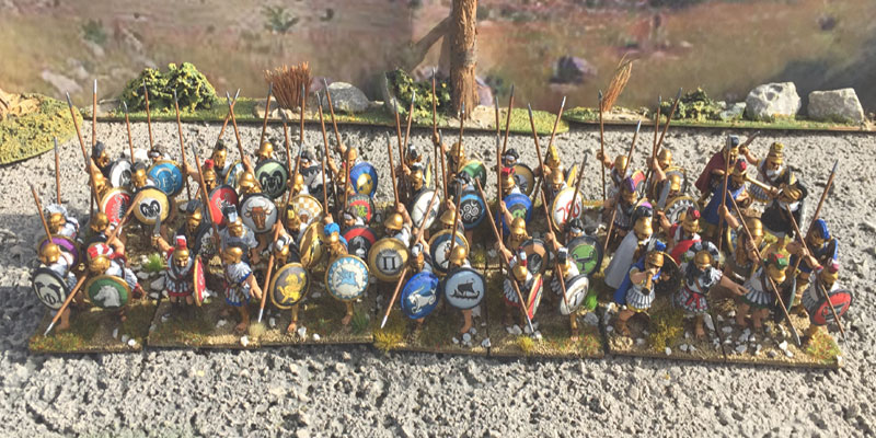 Greek hoplite phalanx.